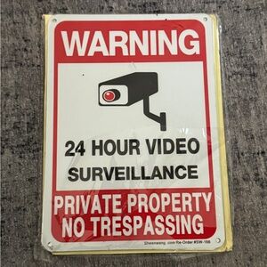 2 pack No Trespassing Surveillane sign